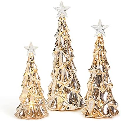 Dvije firme Sliver Stars set od 3 božićnog stabla osvjetljava LED Décor