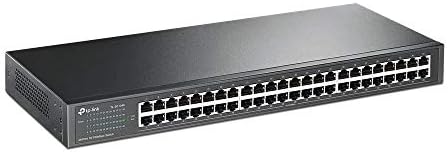 TP-LINK 48-portski brzi Ethernet neravan prekidač | Plug and Play | RackMount | Metal | Bez vetra | Ograničen