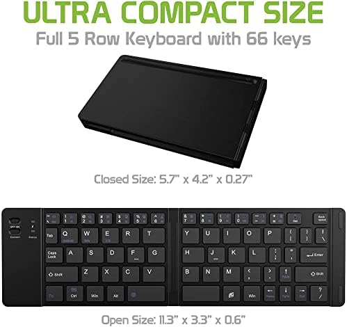 Radovi Cellet Ultra tanka sklopiva Bežična Bluetooth tastatura kompatibilna sa Sony WF-C500 sa držačem