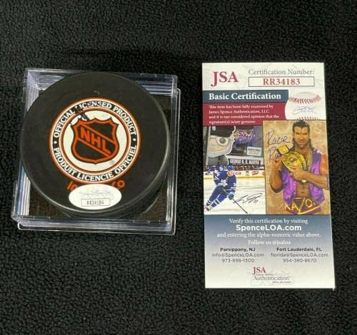 Bob Probert potpisao Chicago Blackhawks Vintage Logo Pak JSA COA-potpisani NHL Pak