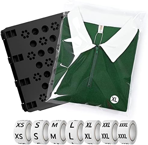 Boxlegend torbe za košulju sa preklopnom daskom i naljepnicama veličine pakovanje od 100 torbi