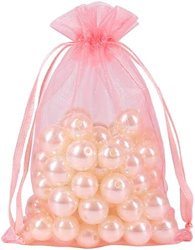 YQL Organza torbe 4x6,100pcs rumeni ružičasti poklon favorizirane torbe mrežaste torbe za zaštitu