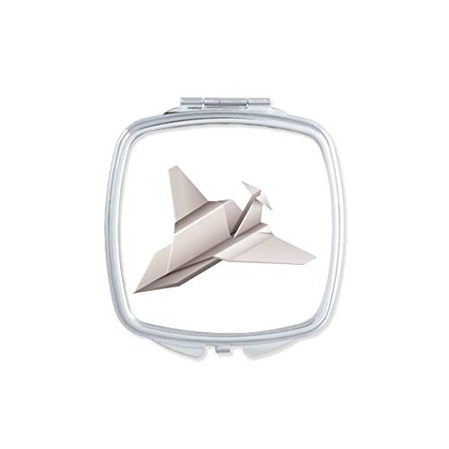 Origa Geometrijski Uzorak Aviona Ogledalo Prijenosni Kompaktni Džepni Makeup Dvostrano Staklo