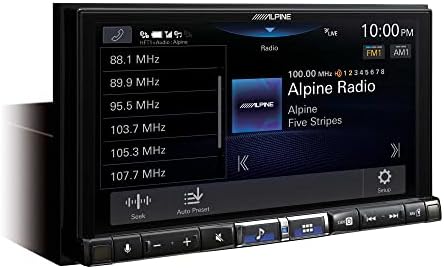 Alpine ILX-507 7 Carplay / Android Auto Hi-Res prijemnik sa alpskim X-A90V 900W 5-CH AMP i 4GA Copper AMP ožičenje