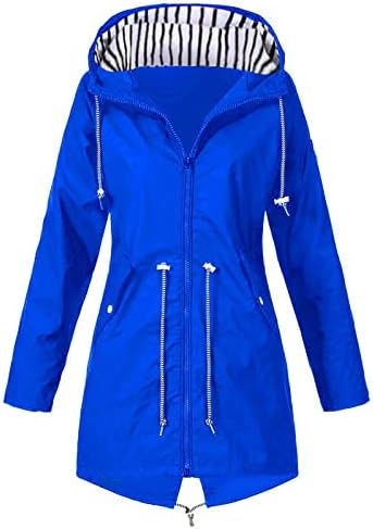 COKUERA zimski kaputi za žene Trendi kaputi s kaputama s kapuljačom Kišni jakne Vodootporna jakna plus