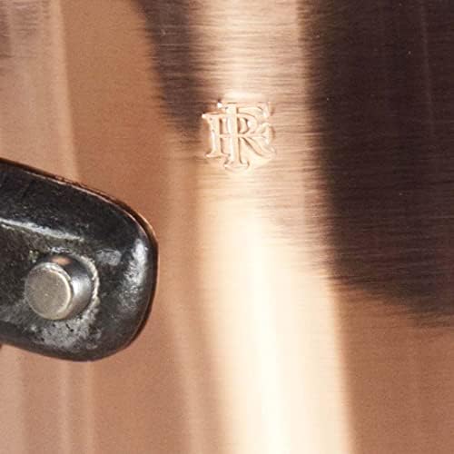 Mauviel 1830 M'heritage M150CI 1.5 mm Specijalno izdanje Elysée poliranog bakra i zakrivljenog tiganja od nerđajućeg čelika sa ručkama od livenog gvožđa, 2.1-qt, proizvedeno u Francuskoj