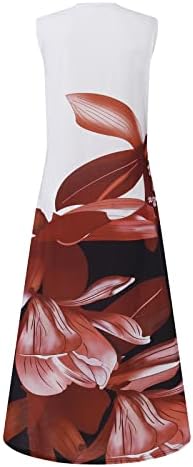 Fragarn Boho haljine za žene, ženski spremnik bez rukava s V-izrezom vrhunskog pozicioniranja SOLD Color Beach Style Džepna haljina