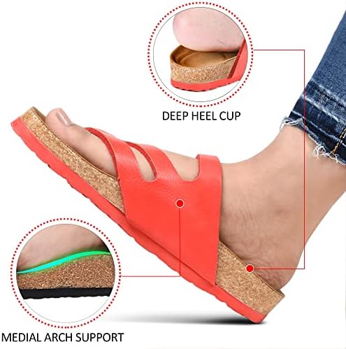 Aerototic Memory Foam pluta tobogani za žene sandale sa + Comfort & Arch podrška
