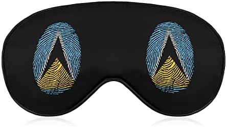 Lucia Flag Finger Mekana maska ​​za oči Pokrijte efektivno sjenčanje slijepo vezanje Udobna maska ​​za spavanje s elastičnim podesivim remenom