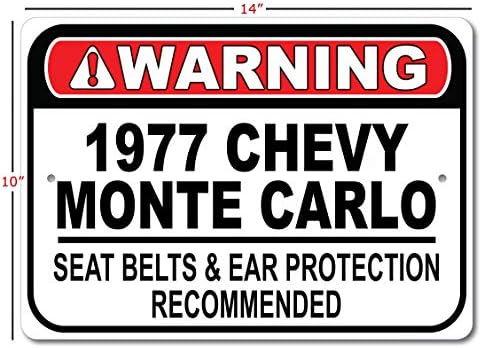 1977 77 Chevy Monte Carlo Seat Betl Preporučeni brz auto znak, metalni garažni znak, zidni dekor, GM Zist automobila - 10x14 inča