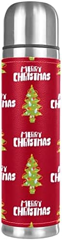Koža od nehrđajućeg čelika Vakuum izolirana krig božićno drvce Termos boca za vodu za vruće i hladne