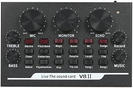 TWDYC V8II USB zvučna kartica uživo Bt pratnja Audio mikser sa zvučnim efektima emitovanje mreže za snimanje pjevanje na telefonima Laptop