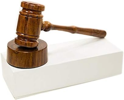 Gavel i zvuk okrugli blok postavio je ručno izrađeno drvo savršeno za sudiju, advokat, student, aukciju i