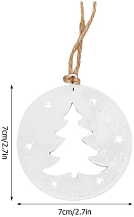 Iron Snewflake božićno drvce Privjesak Božićni ukrasi bijeli limeni privjesak Božićne drvce Privjesak Valentines Božićne ukrase