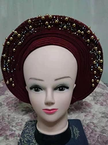 Femme Bonnet African Head Wraps Nigerijski ASO Oke Headtie turbani za žene Auto Gele Sego Headties
