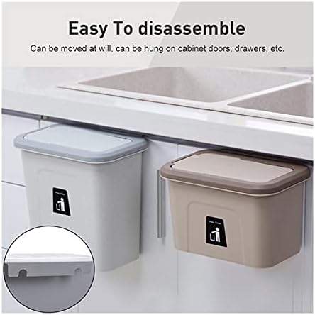 YXXJJ SARBAGE Može kuhinja viseća smeća kanti EAY EAY DISATSEMBLEMBLE STRORDY PREMIUM PP Materijal Easy Clean Otpad za kupatilo za toalet jak, elegantan i lako čišćenje.