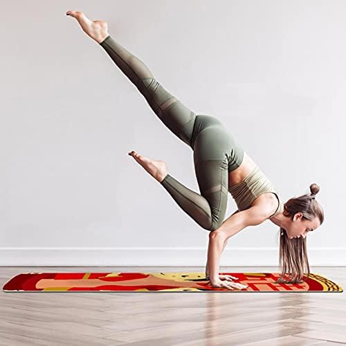 Debela neklizajuća Vježba & amp; fitnes 1/4 prostirka za jogu sa kineskim printom vjenčanja za Yoga Pilates & amp; Vježba fitnesa na podu