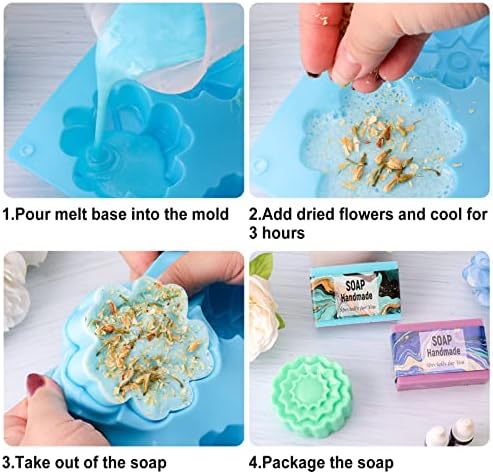 Komplet sapuna AOIBRLOY za odrasle, DIY SOAP potrošni komplet sa 2 kilograma otopine i sipajte bazu