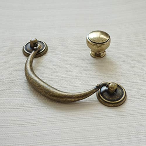 4,25 Antikni brončani gumb za ladicu povlače ručke ispuštaju kauciju retro komoda pucketir rustikalni ormar ručica povlačite stari namještaj ukrasni hardver108 mm