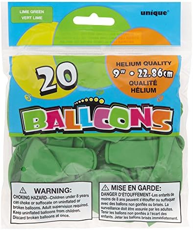 Jedinstvene industrije Party Latex Balloons-9 | Lipe Green | 20 kom, 20ct