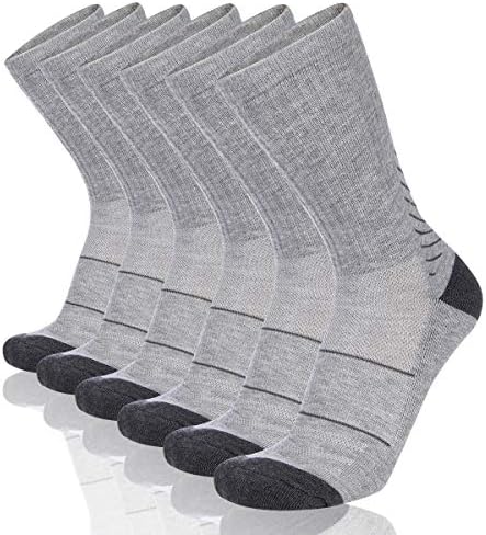 Coovan muški 6p-pakovanje premium atletske posade čarape muškarci debeli jastuk casual radne