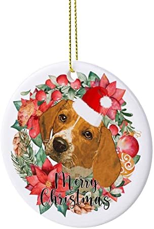 Božić Uspomena Ukrasi Garland Sretan Božić Pas Keramički Ornament Idealni Pokloni Ukrasi Božićno