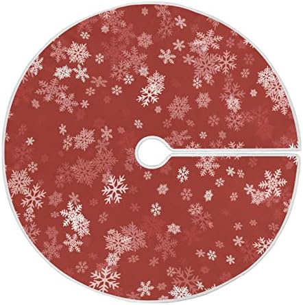 Skirt božićne drva - Pahulji za snijeg koji padaju Xmas suknja za božićnu zabavu, mat za uređenje doma za odmore za odmor 48 inča