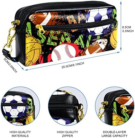 Unicey Sport Balls bejzbol košarka fudbal uzorak pernica kutija Teens dopisnica držač torbica šminka