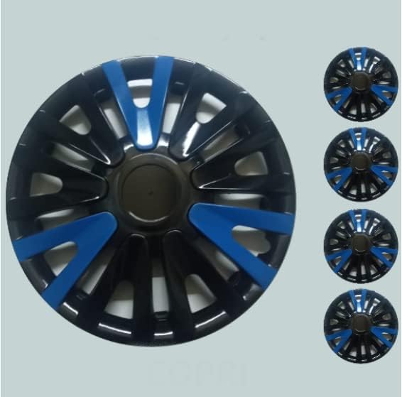 Coprit set od 4 kotača 14-inčni crno-plavi hubcap snap-on odgovara Hyundai Accent