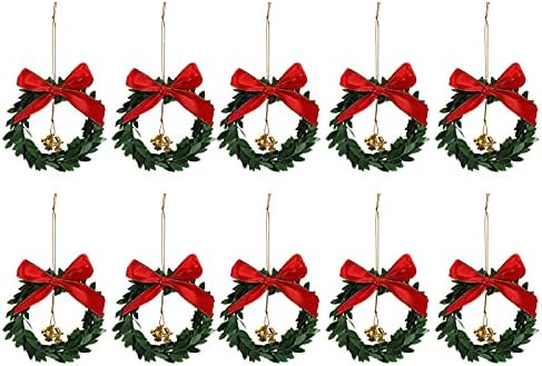 Aboofan 10pcs osjetljivi božićni bell mini garlandski privjesci za božićne dekorove Stranka korist