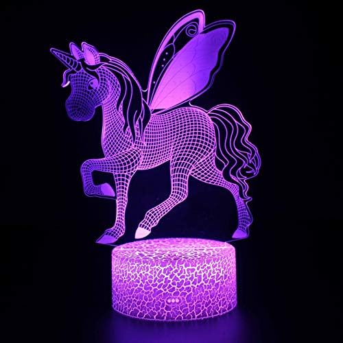 SZG 3D kućni ukras konjsku temu lampica 8 dodirivanje LED noćne svjetlo Kućna soba Rainbow Horse Lampen Dekoracija Kreativna stolna svjetiljka za poklon