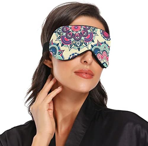 Umjetni uzorak prozračne maske za spavanje, hladno osjećati poklopac za spavanje za oči za ljetni odmor, elastični oblikovani za žene i muškarce putuju