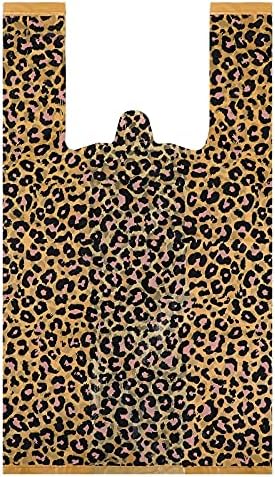 Outus 50 komada plastične torbe za majice sa Leopard printom velike Leopard kese za poslastice sa dvostrukim