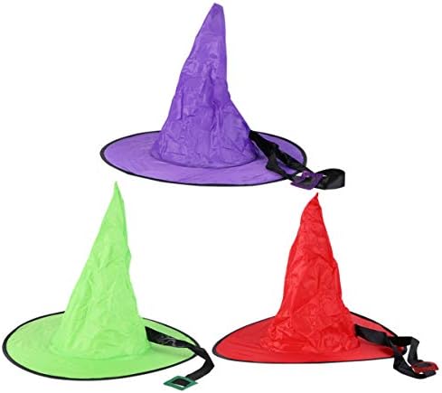 KESYOO 3kom Halloween LED osvijetljeni šeširi za vještice šešir za odrasle i djecu sjajni šešir za maskiranje za festivalsku zabavu Halloween Ball