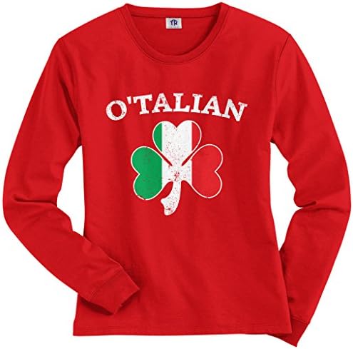 Threuck Women's O'alian Italian Irska Shamrock majica s dugim rukavima
