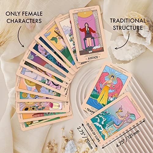 Wyspell ženski špil tarot karata-Tarot karte sa značenjima na njima - Tarot karte sa vodičem