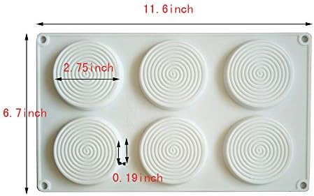Silikonski kalupi spiralnog oblika alati za ukrašavanje kolača Bakeware kalup za pečenje za izradu želea