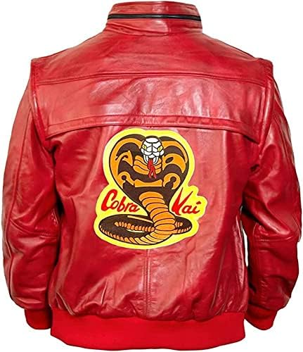 Jildish Johnny Lawrence Red Karate Kid Cobra Kobra Kai Muška jakna za muškarce ili PU kožna jakna za bombarder