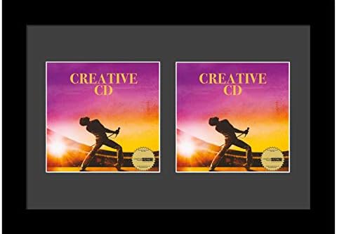 Kreativni okviri za slike 8 x 12 dvostruki CD Cover Art Music Frame sa bijelim Matirajućim Samostojećim