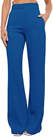 SIFLIF ženske kauzalne pantalone sa širokim nogama visokog struka, ženske pantalone za čizme, radne pantalone sa džepovima za žene