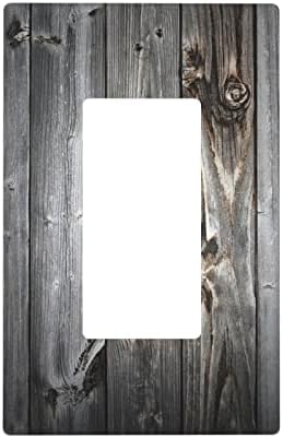 Seoska kuća siva uzorka teksture od drveta Dekorativni 1 gang lagani prekidač Prekrivač zidne ploče