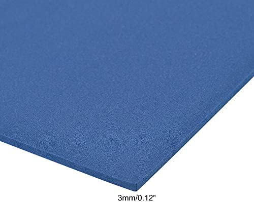 Uxcell plavi EVA pjenasti listovi 10 x 10 inča debljine 3 mm za zanate DIY projekte, 8 kom