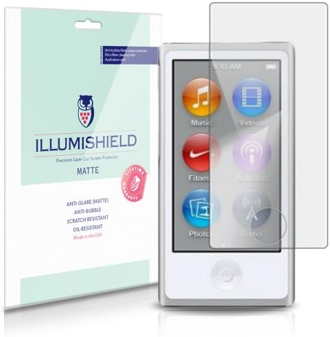 ILLUMISHIELD mat zaštitnik ekrana kompatibilan sa Apple iPod nano 7 štitom protiv odsjaja protiv mjehurića i pet filmom protiv otiska prsta