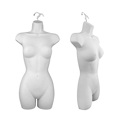 Samo vješalice ženske torzo ženske plastične viseće manekenke formiraju tijelo bijelo - pakovanje od