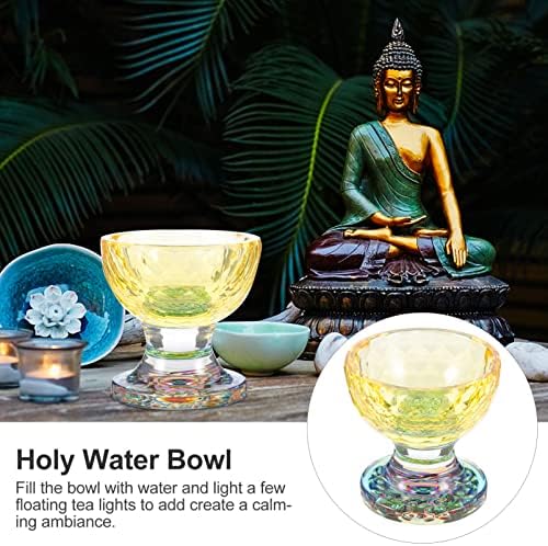 Upkoch Yellow Budino vinsko piće pepeljara Tibetanska zdjela: čaše Držač Premium vodopad Bakhoor Dragon Holy hljeb crveni joga ukras za tamjan medinacije