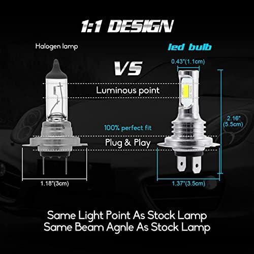 ridroid H7 / PX26D LED sijalice za farove Najnovija verzija Light Fog 3570 CSP-čipovi, Super Bright 6000K,2 strane,
