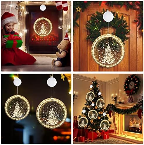 Božićna prozorska svjetla - 3d Božićna dekoracija prozora svjetla - 16cm / 6.29 inča LED akrilna bajkovita