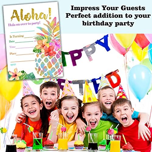 Kartice za rođendanske zabave, slavlje stranke Aloha, matična Amerika tematska potrepština, favorizira,