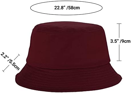 Umeepar Unisex pamučni šešir kanta za sunčanje šešir obične boje za muškarce i žene