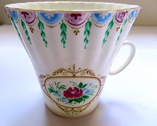 Vintage Imperial Lomonosov ruski porculansko cvijeće šolja za kafu & amp; tanjir
